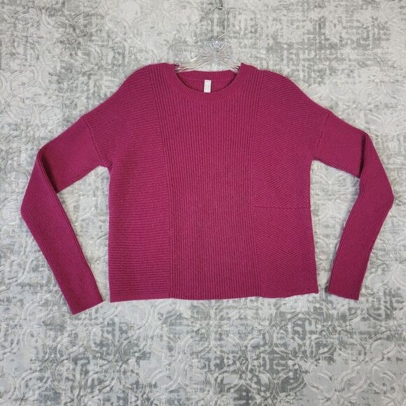 Athleta Sweater Women's XS Pink Mulberry Turin Wool Cashmere Blend Pullover - Picture 1 of 12